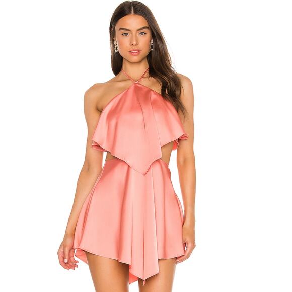 Lovers and Friends Zena Mini Dress in Salmon NWT Size Small - Picture 1 of 4